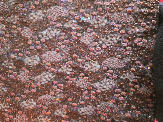 Dentelle perlée, Coloris ,Marron mordoré vieilli