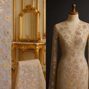 dentelle brodée luxe pastel