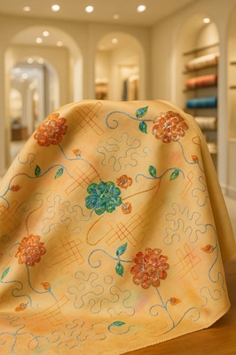 mousseline satin brodée vente au mètre