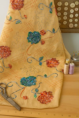 mousseline satin brodée vente au mètre